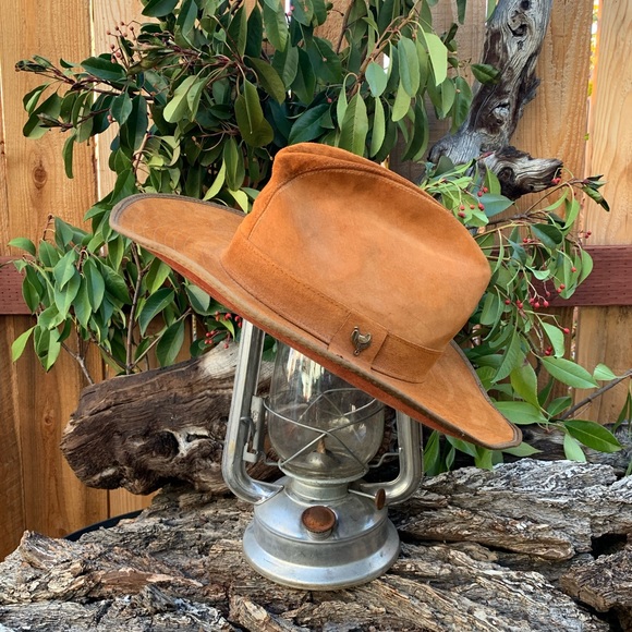 Hand Crafted Accessories - Genuine Suede Leather Hat
